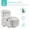 Best Choice Products Electric Power Lift Linen Recliner Massage Chair Furniture w/ USB Port, Heat, Cupholders